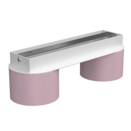 Lampa sufitowa listwa DIXIE PINK 2x GX53 szer. 24cm | różowy