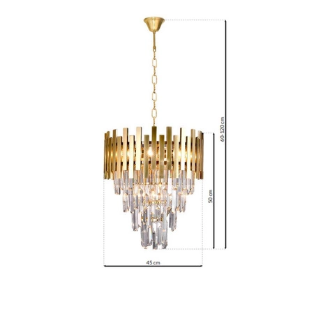 Żyrandol glamour ASPEN II GOLD ML6000