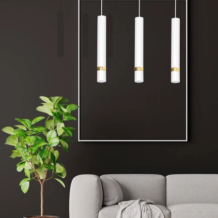 Lampa wisząca JOKER, MLP6082, biały/złoty, 3x8W GU10