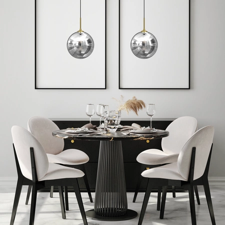 Stylowa lampa wisząca REFLEX fi 25 MLP8414, czarny/złoty, 1x60W E27