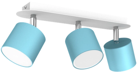 Lampa sufitowa DIXIE BLUE 3x GX53 szer. 34cm | niebieski