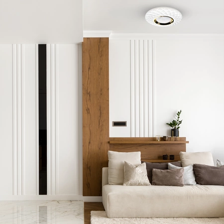 Plafon TOKYO GOLD, ML7908, biały/złoty, 24W LED, Ø400 mm + Pilot