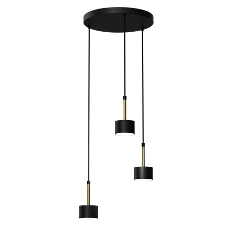 Lampa wisząca ARENA, MLP7762, czarny/złoty, 3x11W GX53