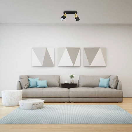 Lampa sufitowa JOKER, MLP6124, czarny/złoty, 2x8W GU10