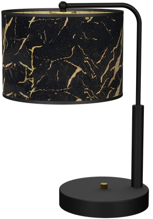 Lampka nocna SENSO Black/Gold 1xE27 wys. 37cm | czarny złoty