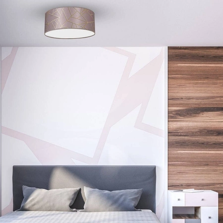Lampa sufitowa ZIGGY PINK, MLP7585, 40 cm, różowy/złoty, 2x60W E27