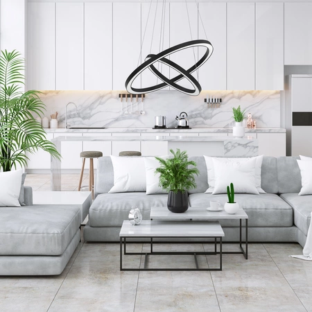 Lampa wisząca GALAXIA, ML8422, czarna, 46W LED, barwa ciepła 3500K