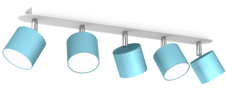 Lampa sufitowa DIXIE BLUE 5x GX53 szer. 64cm | niebieski