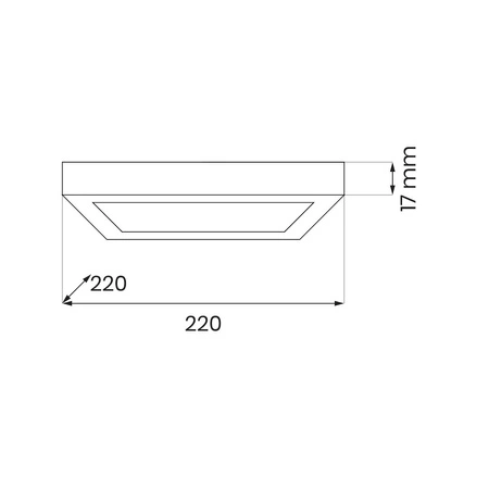 Plafon Evora Czarny Square 18W 3CCT