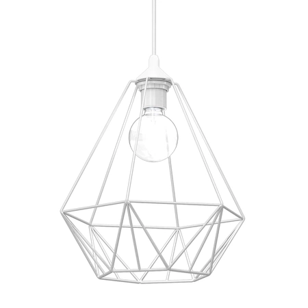 Lampa wisząca BASKET, biała, 1x60W E27, MLP7212