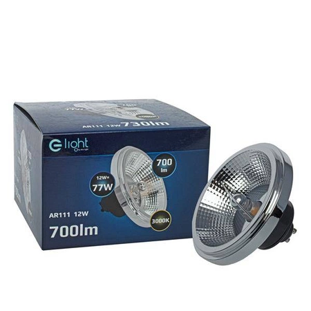Żarówka LED 12W AR111 GU10 3000K czarna z odbłyśnikiem EKZA3391