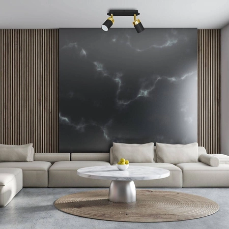 Lampa sufitowa JOKER, MLP6124, czarny/złoty, 2x8W GU10