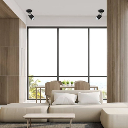 Kinkiet nowoczesny reflektorek tuba JOKER czarny