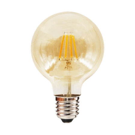 Żarówka Filamentowa LED, E27, G80, 6W, barwa ciepła 2700K, 700lm, Amber