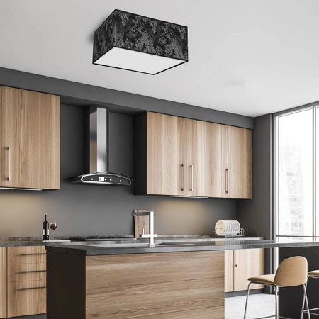 Lampa sufitowa SATINO, czarny/srebrny, 2x60W E27, MLP7325