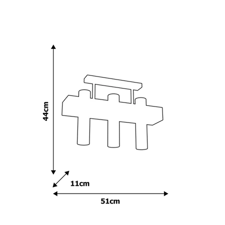 Lampa sufitowa WEST WHITE 3xGU10