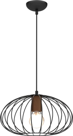 Lampa wisząca MERIDIANO, MLP7959, czarny/brązowy, 1x60W E27