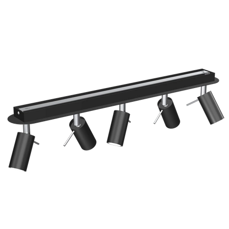 Lampa sufitowa PRESTON BLACK/CHROME 5x mini GU10