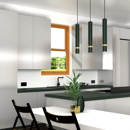 Lampa wisząca JOKER, MLP7721, zielony/złoty, 3x8W GU10