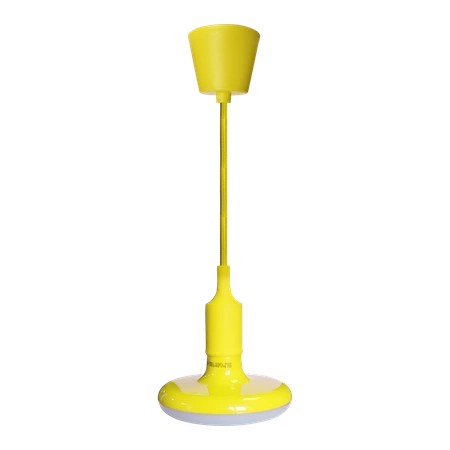 ŻARÓWKA UFO, E27, 15W LED, barwa zimna 6000K, żółta + kabel w oplocie, EKZA1559