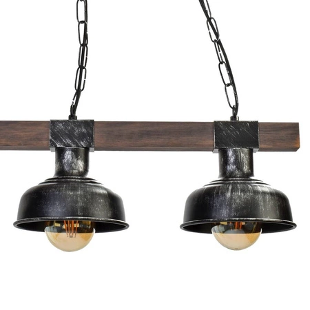 Lampa wisząca FARO BLACK / WOOD 3xE27 60W MLP6243