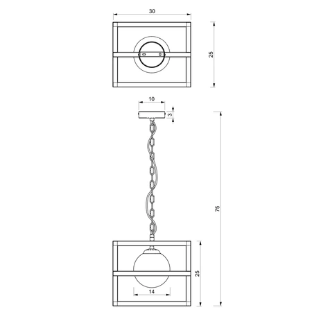 Lampa wisząca DIEGO, MLP8568, czarna z białym kloszem, 1x40W E14