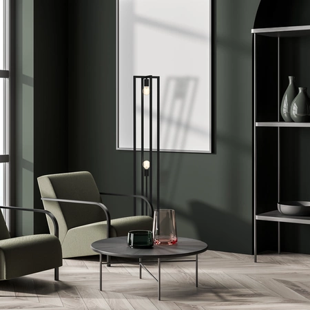 Lampa podłogowa ARNOLD, MLP8566, czarna, 2x60W E27