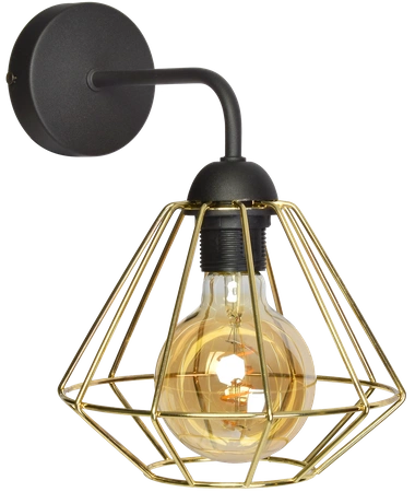Kinkiet INDUSTRIALNY LUPO BLACK/GOLD 1xE27 MLP6269