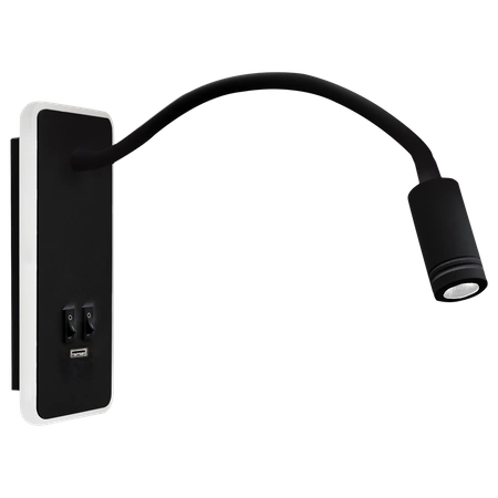 Lampka nocna BASE 8W+2W BLACK ML63500