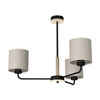 Żyrandol ATLANTA, MLP7451, czarny/drewno/beżowo-szary, 3x60W E27