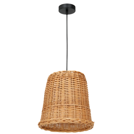 Lampa wisząca VIMINI, MLP7990, czarny/naturalne drewno, 1x60W E27