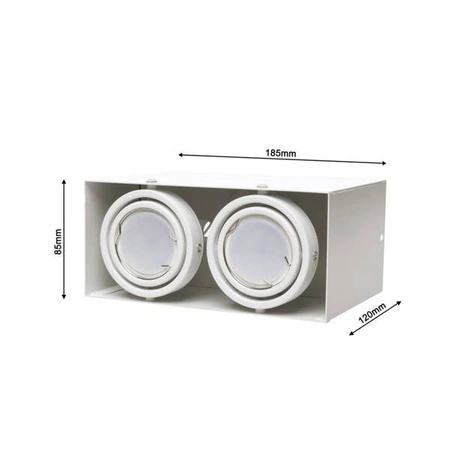 Oprawa natynkowa BLOCCO, ML478, biała, 2x7W LED GU10