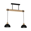 Lampa wisząca ERIK, MLP7225, czarny/drewno, 2x60W E27