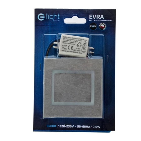 Oprawa schodowa LED 0,6W EVRA barwa zimna 6500K EKS4369