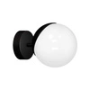 Kinkiet nowoczesny szklana kula SFERA czarny/biały