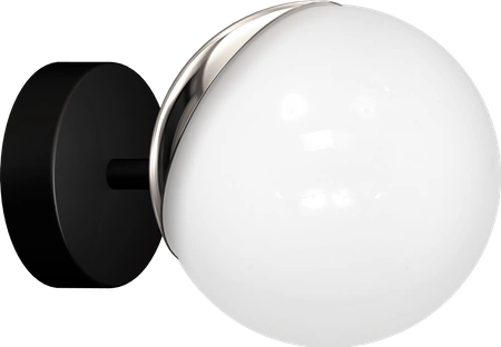 Kinkiet nowoczesny szklana kula SFERA chrom