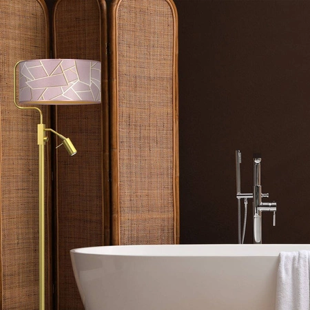 Lampa podłogowa ZIGGY PINK, MLP7593, różowy/złoty, 1x60W E27 + 1x8W mini GU10