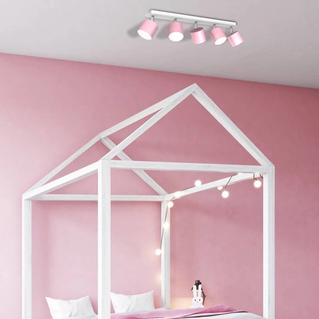 Lampa sufitowa DIXIE PINK 5xGX53 szer. 64cm | różowy