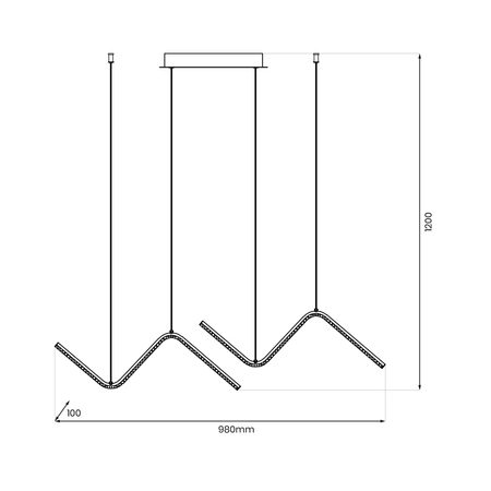 Lampa wisząca VERTE 22W LED