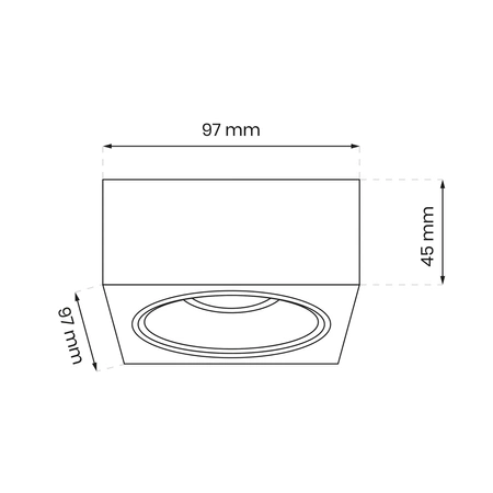 Oprawa wpuszczana Bali Square, ML0084, czarna, 1x8W GU10