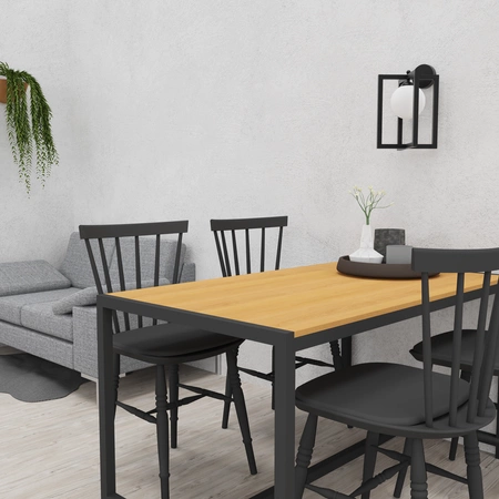 Kinkiet DIEGO, MLP8567, czarny z białym kloszem, 1x40W E14