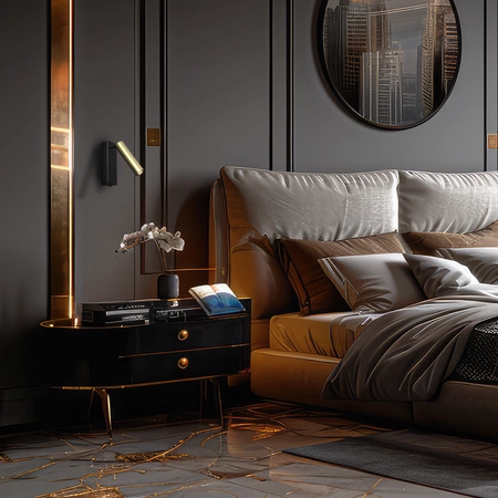 Kinkiet Santi 1xG9 Czarny/Złoty