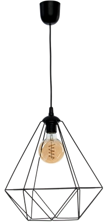 Lampa wisząca BASKET, czarna, 1x60W E27, MLP7214