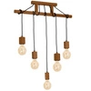 Lampa Wisząca JACK, MLP4358, dąb, 5x60W E27