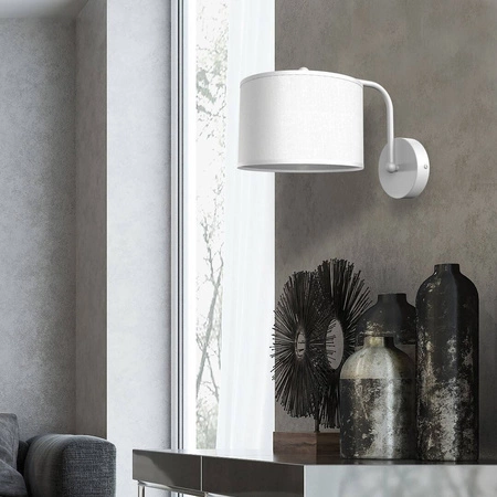 Kinkiet ALBION, MLP7504, biel/bawełna, 1x60W E27