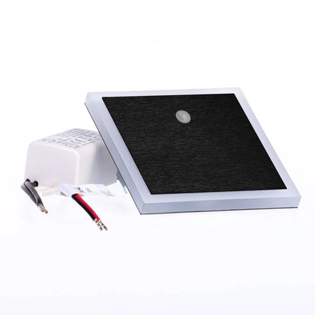 Oprawa schodowa 12V, EVO BLACK, 0,6W LED, barwa neutralna 4000K, EKS6899 z czujnikiem ruchu PIR