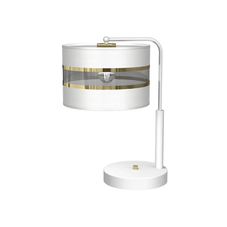 Lampka stołowa ULTIMO WHITE, MLP7354, biały/transparentny/złoty, 1x60W E27