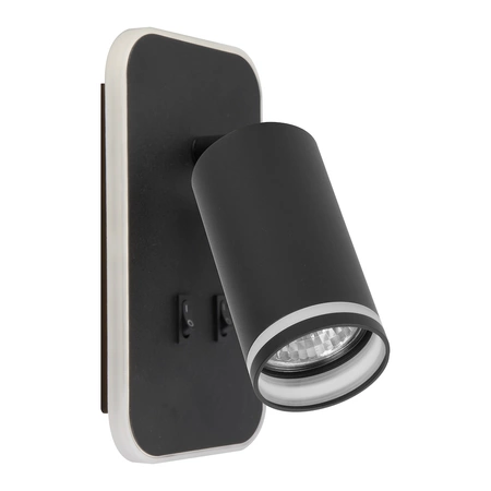 Oprawa Pipe Ring Kinkiet Czarny 1xGU10 + LED 6W