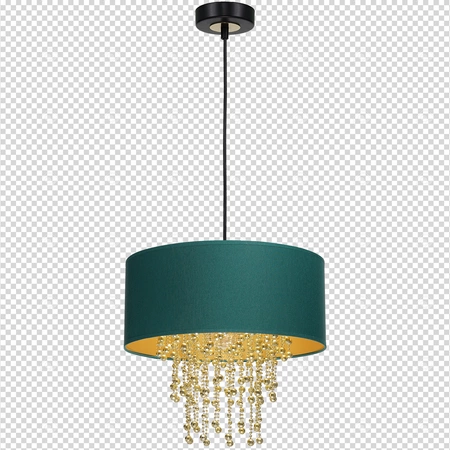 Nowoczesna lampa wisząca ALMERIA GREEN/GOLD 1xE27 MLP6451