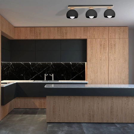 Lampa sufitowa nowoczesna DAMA czarny szer. 64cm